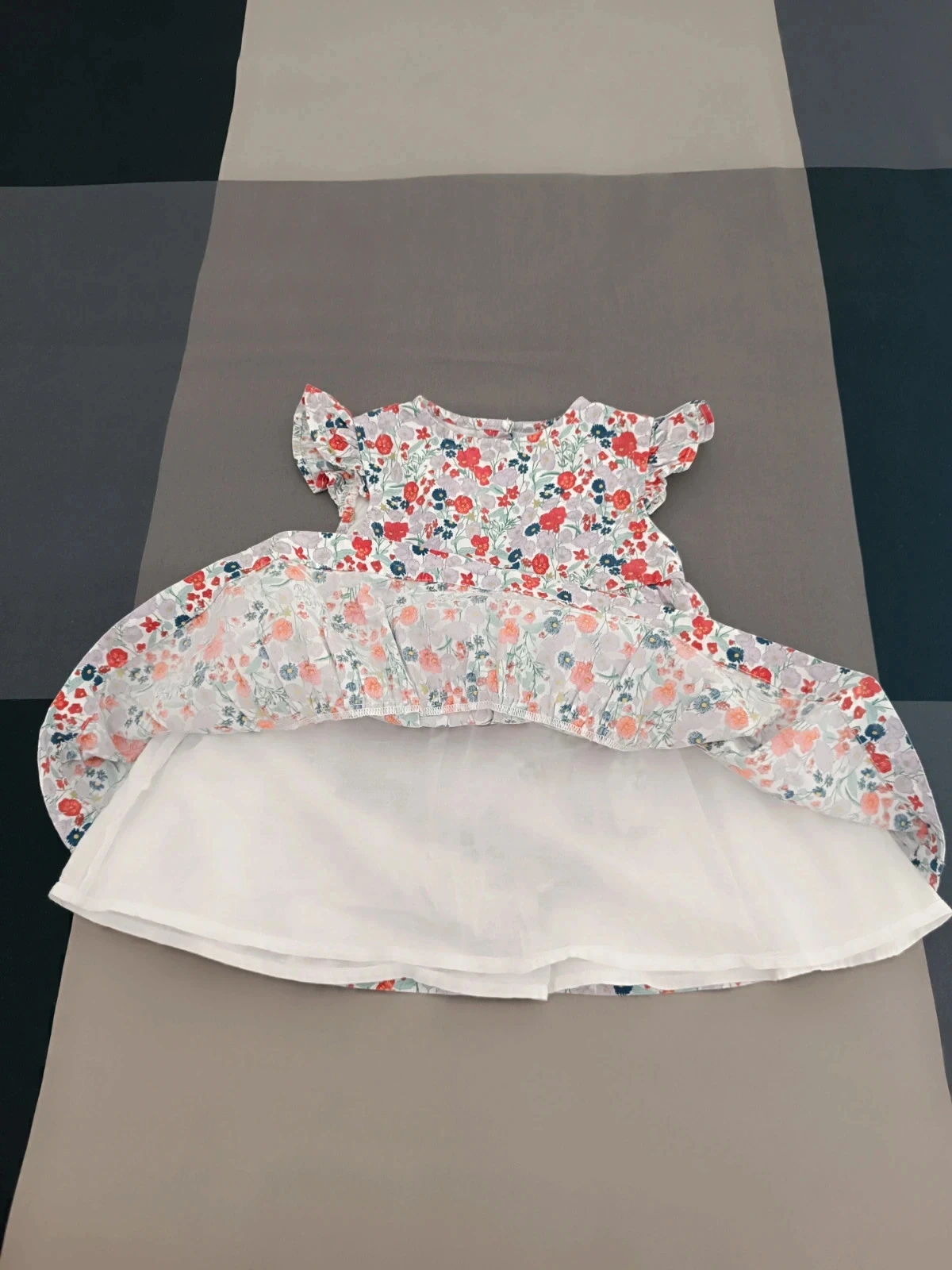 Blue, red and lilac floral print dress/vestito/robe/jurk from Zippy 9-12 months – photo 8